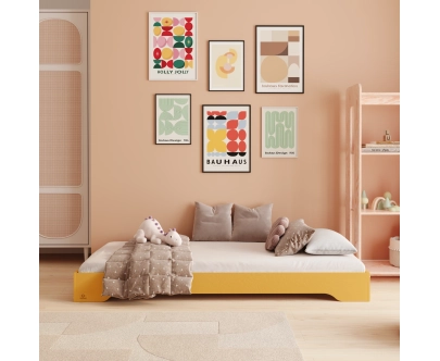 Bodenbett für Kinder mit Lattenrost TILA 7 Montessori Holz