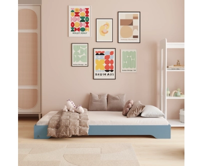 Bodenbett für Kinder mit Lattenrost TILA 7 Montessori Holz