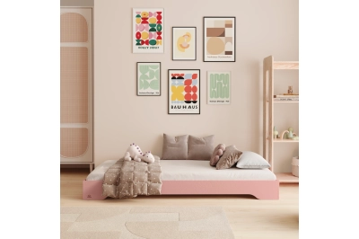Bodenbett für Kinder mit Lattenrost TILA 7 Montessori Holz