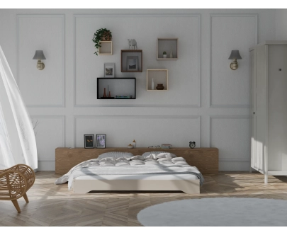 Bodenbett für Kinder mit Lattenrost TILA 7 Montessori Holz