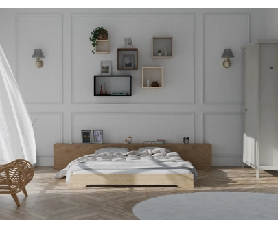 Bodenbett für Kinder mit Lattenrost TILA 7 Montessori Holz