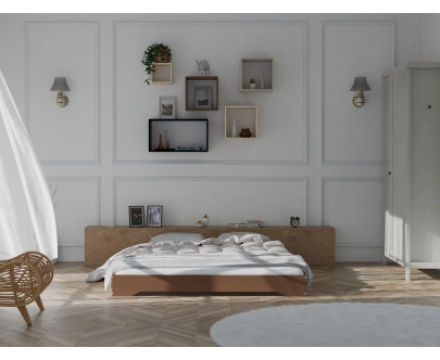 Bodenbett für Kinder mit Lattenrost TILA 7 Montessori Holz