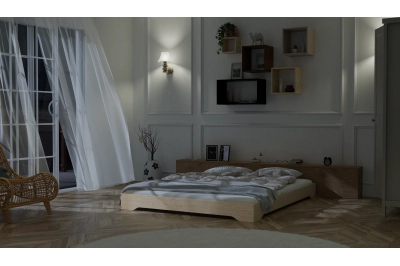 Bodenbett für Kinder mit Lattenrost TILA 7 Montessori Holz
