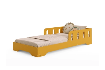 Einzelbett für Kinder mit Rausfallschutz und Lattenrost TILA 6 Montessori Holz