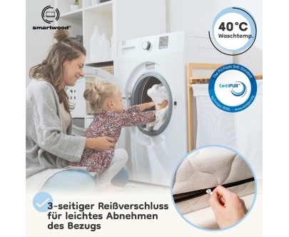 Schaumstoffmatratze für Kinder 16 cm mittlerer Härtegrad (H2) - Größe XL
