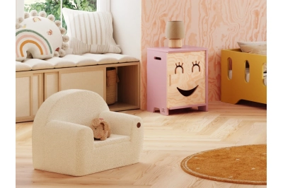 Kindersessel aus Schaumstoff BUBU Montessori Ecru