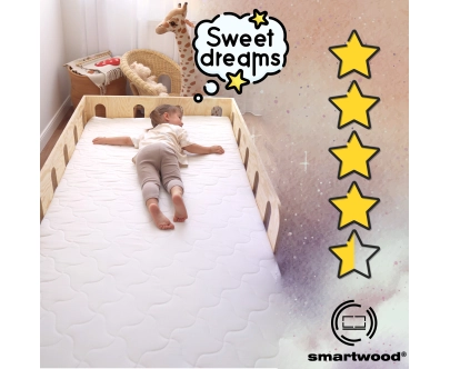 Set Schaumstoffmatratze 12 cm mit Bettlaken für Kinder mittlerer Härtegrad (H2)