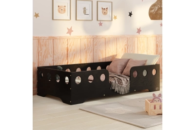 Einzelbett für Kinder mit Rausfallschutz und Lattenrost TILA 4 Montessori Holz