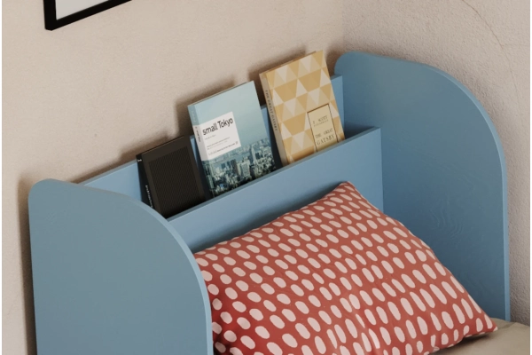 Einzelbett für Kinder und Jugendliche mit Schublade und Lattenrost FLOU D Klassisch Holz