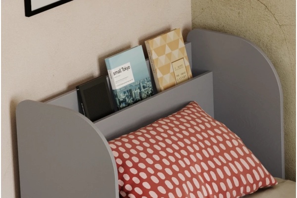 Einzelbett für Kinder und Jugendliche mit Schublade und Lattenrost FLOU D Klassisch Holz