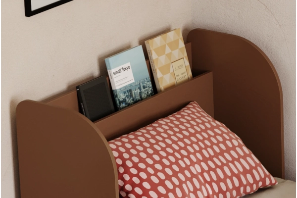 Einzelbett für Kinder und Jugendliche mit Schublade und Lattenrost FLOU D Klassisch Holz