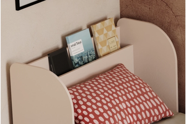 Einzelbett für Kinder und Jugendliche mit Schublade und Lattenrost FLOU D Klassisch Holz