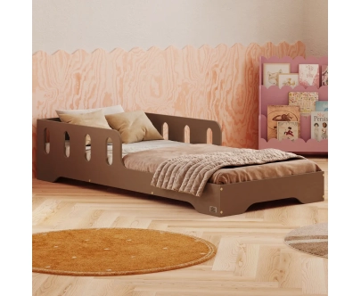 Einzelbett für Kinder mit Rausfallschutz und Lattenrost TILA 6 Montessori Holz