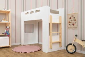 Hochbett für Kinder mit Lattenrost MIMI A Montessori Holz