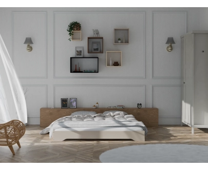 Bodenbett für Kinder mit Lattenrost TILA 7 Montessori Holz