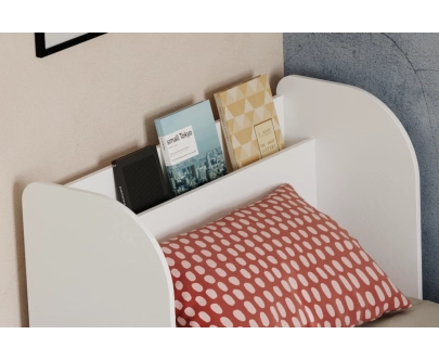 Einzelbett für Kinder und Jugendliche mit Schublade und Lattenrost FLOU D Klassisch Holz