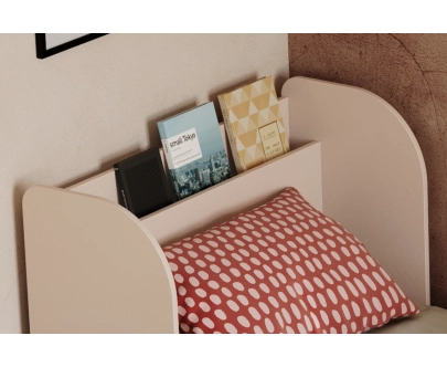 Einzelbett für Kinder und Jugendliche mit Schublade und Lattenrost FLOU D Klassisch Holz