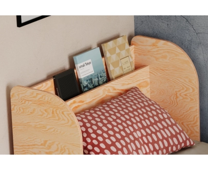 Einzelbett für Kinder und Jugendliche mit Schublade und Lattenrost FLOU D Klassisch Holz