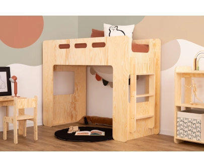Hochbett für Kinder mit Lattenrost MIMI A Montessori Holz