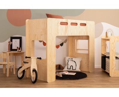 Hochbett für Kinder mit Lattenrost MIMI A Montessori Holz
