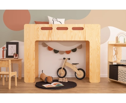 Hochbett für Kinder mit Lattenrost MIMI A Montessori Holz