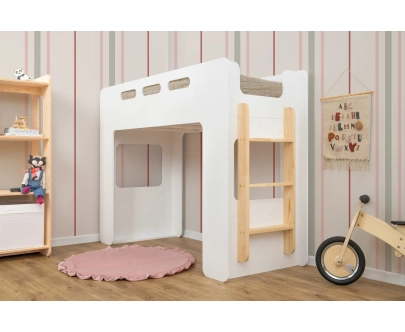 Hochbett für Kinder mit Lattenrost MIMI A Montessori Holz