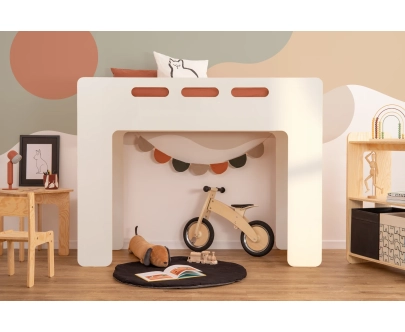 Hochbett für Kinder mit Lattenrost MIMI A Montessori Holz