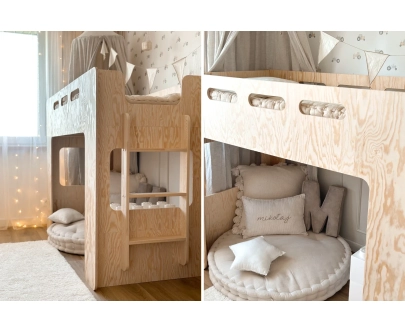 Hochbett für Kinder mit Lattenrost MIMI A Montessori Holz