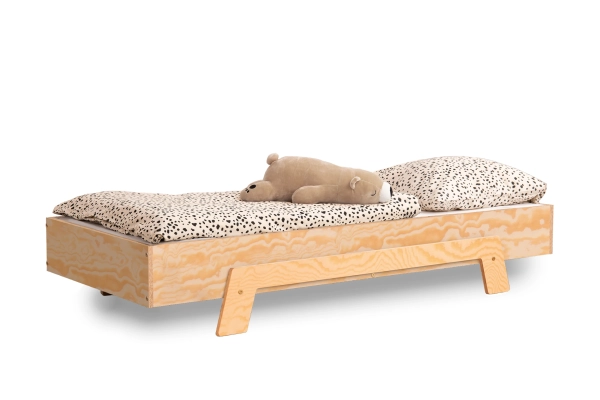 Einzelbett für Kinder mit Lattenrost PUZZLE Montessori Holz