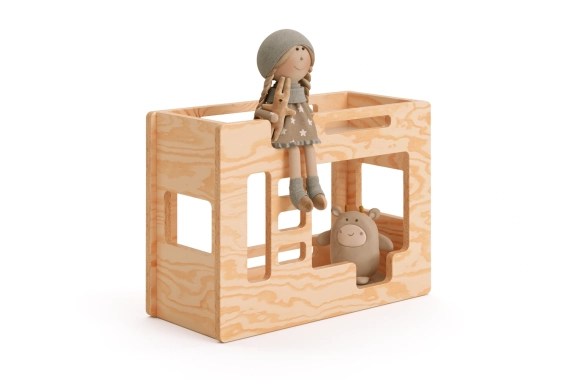 Etagenbett für Puppen MINI MIMI B Montessori Holz