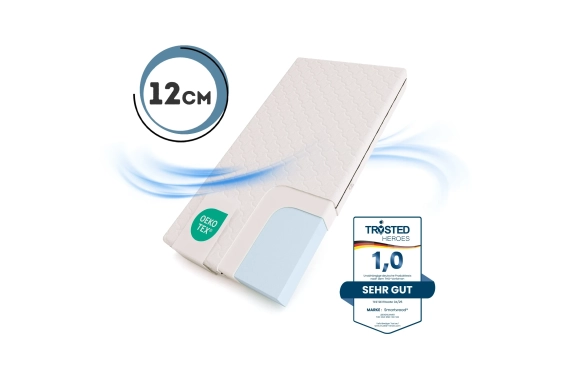 Schaumstoffmatratze für Kinder 12 cm mittlerer Härtegrad (H2)