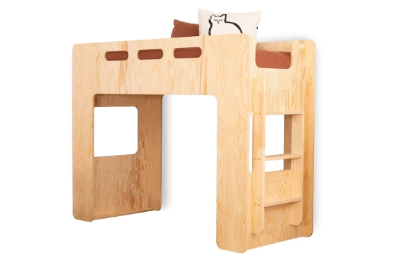 Hochbett für Kinder mit Lattenrost MIMI A Montessori Holz