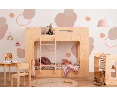 Etagenbett für Kinder mit Lattenrost MIMI Montessori Holz