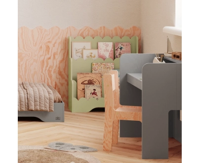 Kinderbücherregal LULU Montessori aus Holz