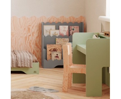 Kinderbücherregal LULU Montessori aus Holz