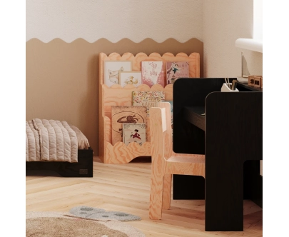 Kinderbücherregal LULU Montessori aus Holz