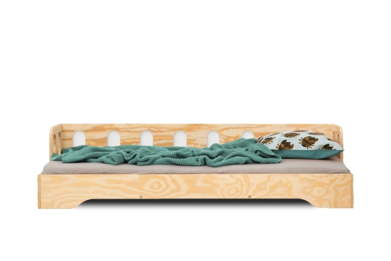 Einzelbett TILA 1S – Kinderbett mit Rausfallschutz und Lattenrost