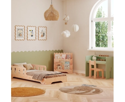 Kinderbücherregal LULU Montessori aus Holz