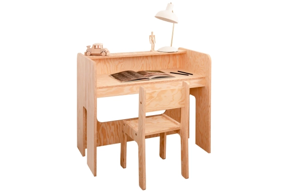 Kinderschreibtisch mit Stuhl Set MIMI BRK Montessori Holz