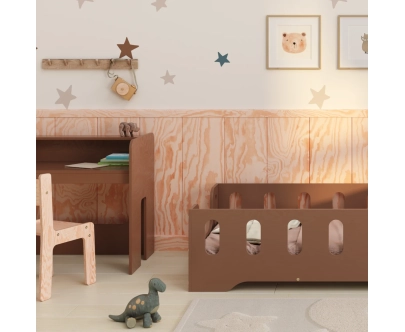 Kinderschreibtisch mit Stuhl Set MIMI BRK Montessori Holz