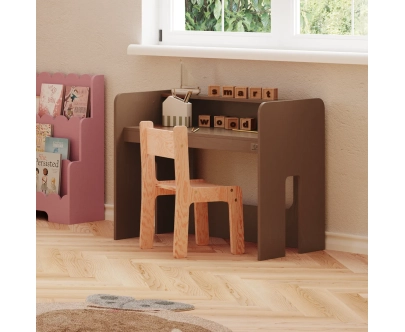 Kinderschreibtisch mit Stuhl Set MIMI BRK Montessori Holz