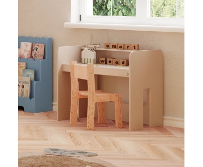 Kinderschreibtisch mit Stuhl Set MIMI BRK Montessori Holz