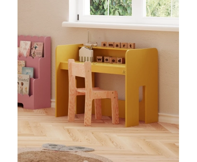 Kinderschreibtisch mit Stuhl Set MIMI BRK Montessori Holz