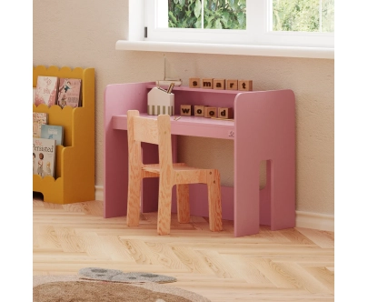 Kinderschreibtisch mit Stuhl Set MIMI BRK Montessori Holz