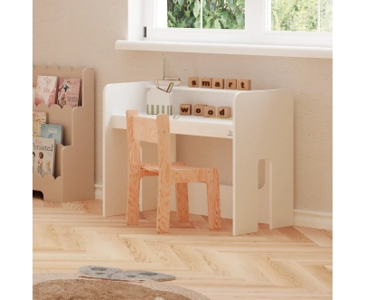 Kinderschreibtisch mit Stuhl Set MIMI BRK Montessori Holz