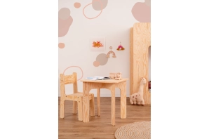 Kindertisch mit Stuhl Set TAB+KR Montessori Kiefer