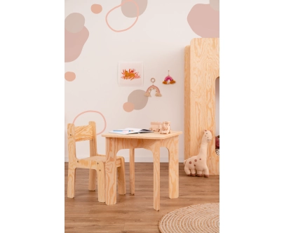 Kindertisch mit Stuhl Set TAB+KR Montessori Holz