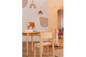 Kindertisch mit Stuhl Set TAB+KR Montessori Holz