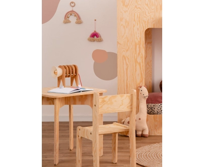 Kindertisch mit Stuhl Set TAB+KR Montessori Holz