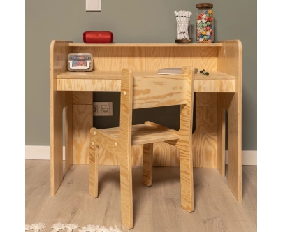 Kinderschreibtisch mit Stuhl SET MIMI DESK Montessori Holz